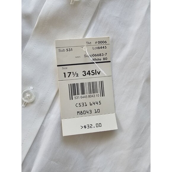 STAFFORD EXECUTIVE Button Down Shirt Men's long sleeve collared 17(1/2) 34Slv - Picture 2 of 11